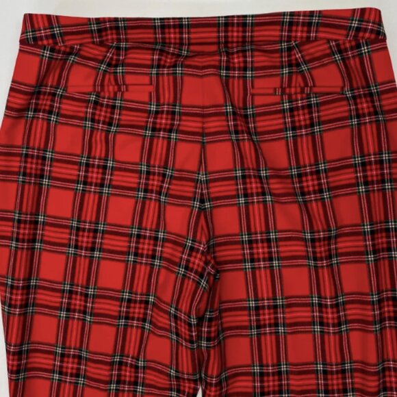 J.Crew Kate Straight-Leg Pant In Good Tidings Red Tartan Plaid Wool Blend - Picture 7 of 14